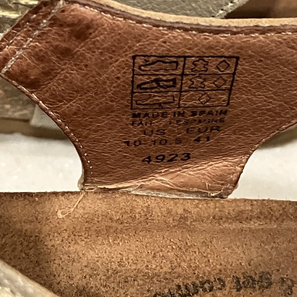 new TAOS Trulie 41 / 10 - 10.5 Woven Leather Ankle Strap Comfort Sandals Stone - Picture 11 of 11